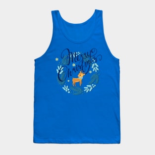 Merry Christmas W Fawn Tank Top